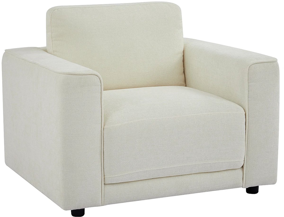 Vente-unique Fauteuil in gestructureerde stof - Gebroken wit NETUSO