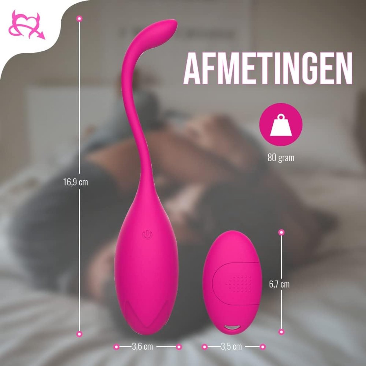 Vibrerend Ei met Afstandsbediening - 10 Vibratiestanden - Veilig Silicoon - Ideaal voor Stellen - ShopVlot
