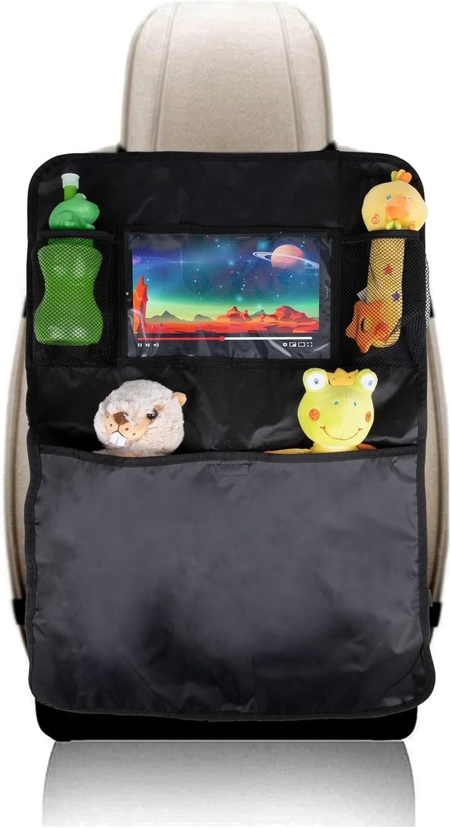 Autostoel organizer 70 x 45 cm - meerdere opbergcompartimenten - eenvoudig te bevestigen - handig voor onderweg - ShopVlot