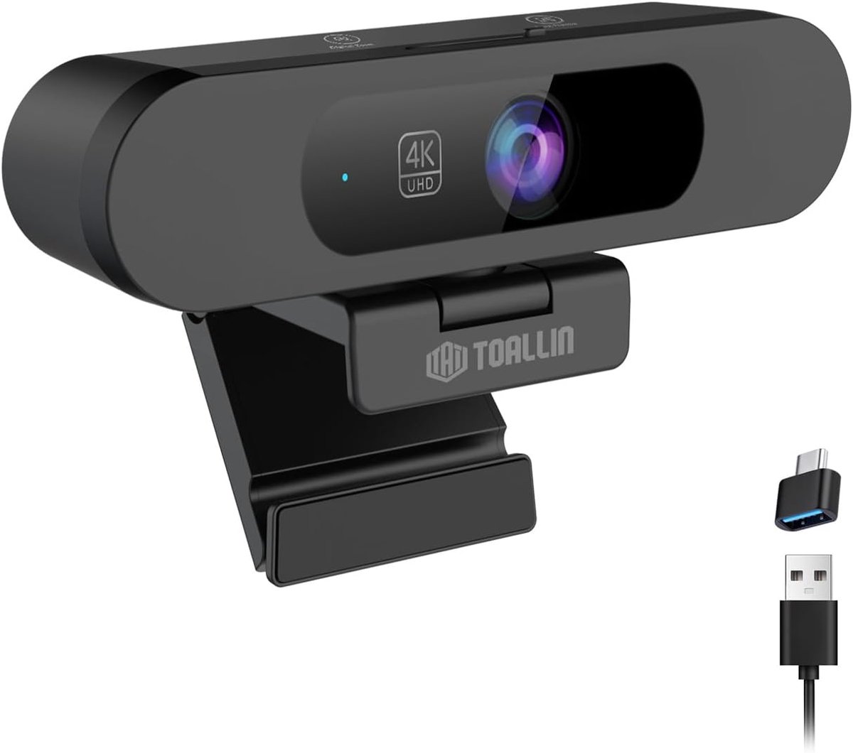 4K Webcam met WDR - 92° kijkhoek - AI auto-framing - Ideaal voor videovergaderingen - ShopVlot