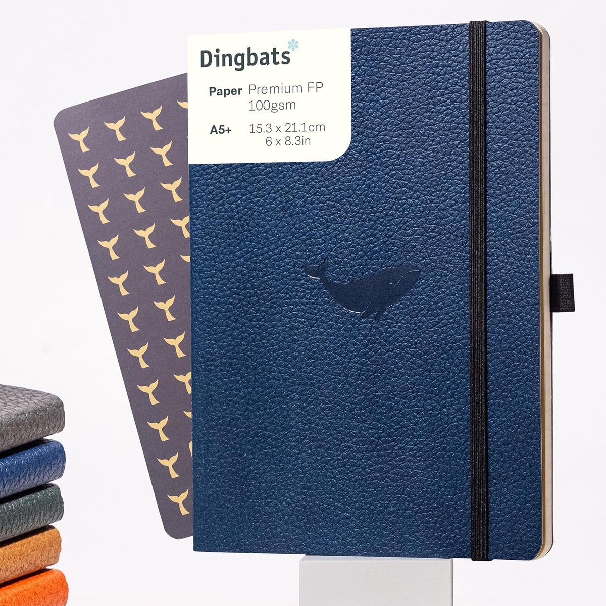 Notitieboek A5+ Blauw Walvis - Soft Cover - Dotted - Perfect voor notities - ShopVlot