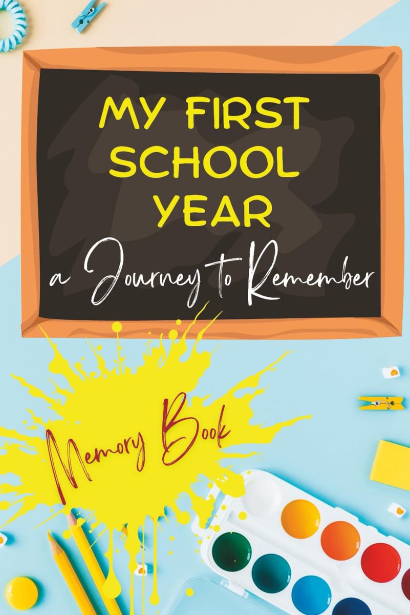 Herinneringenboek schooljaar - creatief dagboek - voor kunst en foto's - vol met schrijfprompts - ShopVlot
