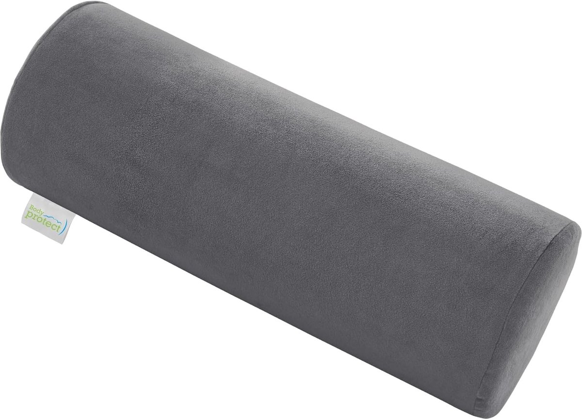 Neck roll kussen 15 x 40 cm - micro plush hoes - wasbaar tot 40 graden - orthopedische ondersteuning - ShopVlot