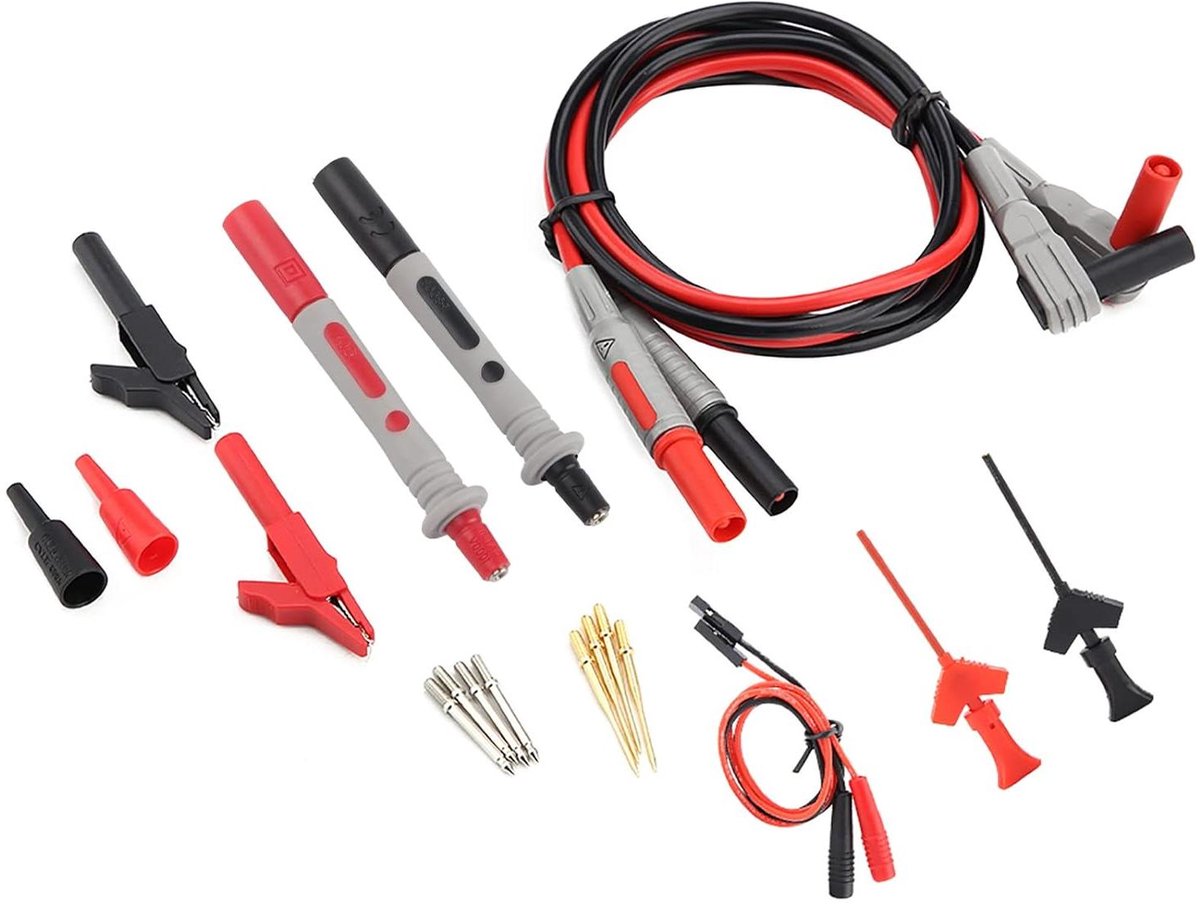 Meetsnoer Set - Testkabels - Nauwkeurig Meten - Duurzame Materialen - 1 Meter - Zwart