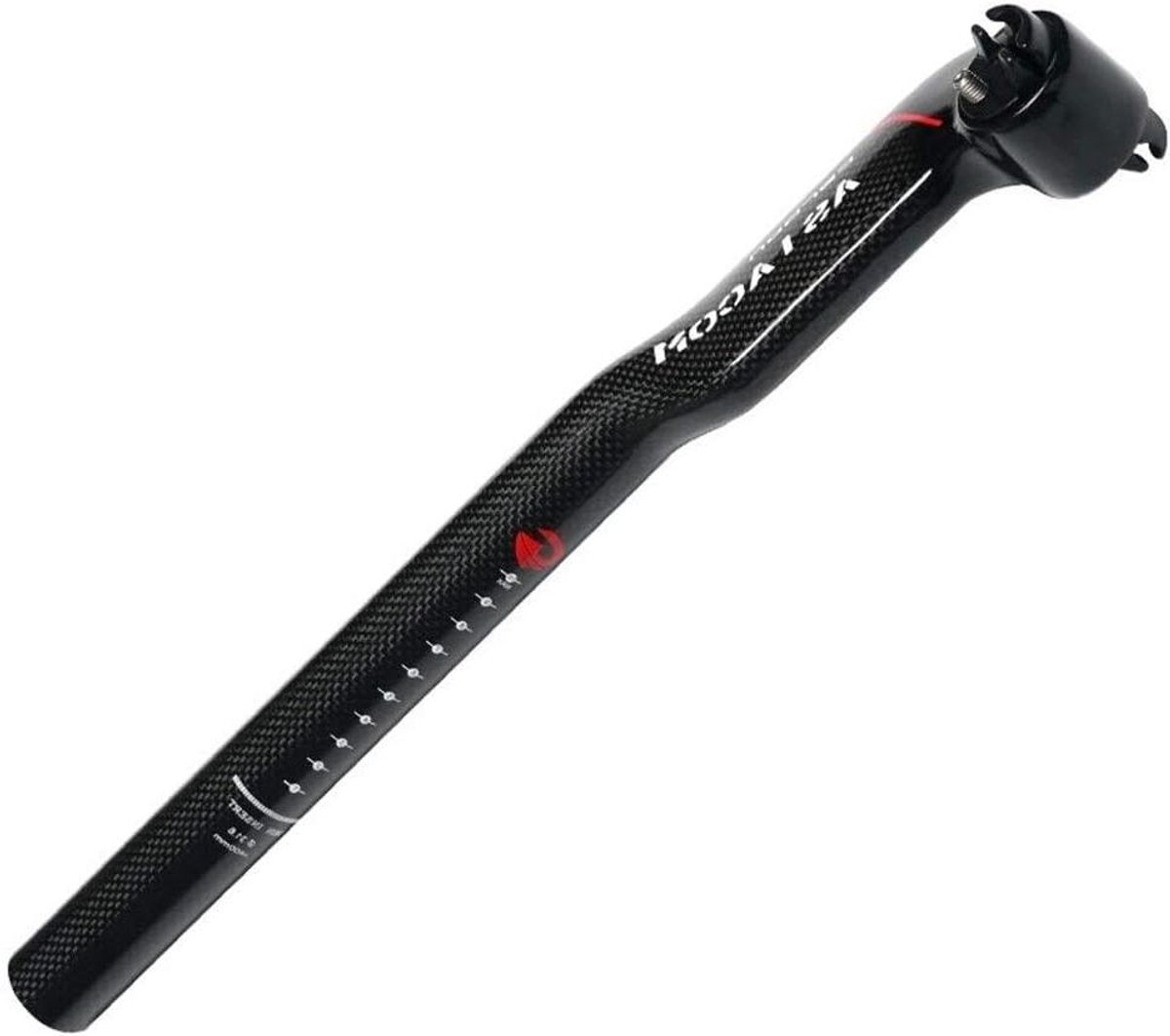 Zadelpen Fiets - Zitbuis Fietsonderdeel - Fietsen Comfortabel Maken - Verstelbare Klemkophoek - 272/308/316 mm x 400 mm - Lichtgrijs
