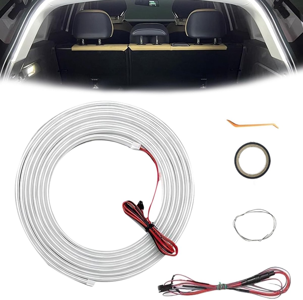 Dailygoods- Lichtstrook Kofferbak Verlichting - Kofferbak Verlichting - LED Verlichting - Auto Accessoire - Eenvoudige Installatie - Kofferbakverlichting