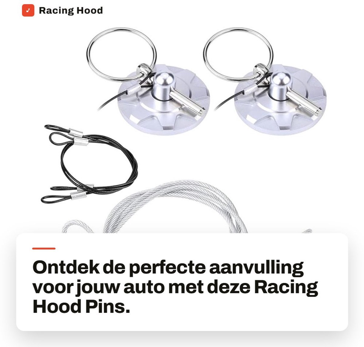 Dailygoods- Hood Pin Universele CNC Billet Aluminium - 2 Stuks - Racing Uiterlijk Kit - Geanodiseerd - Stijlvolle Decoratie - Montage Inclusief - Motorkapbevestiging