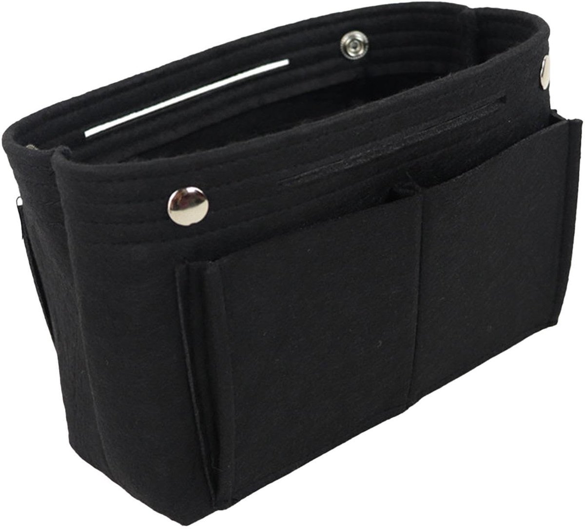 Dailygoods - Zwarte Vilt Opbergzak met Grote Capaciteit voor Handtassen - 1 Stuk