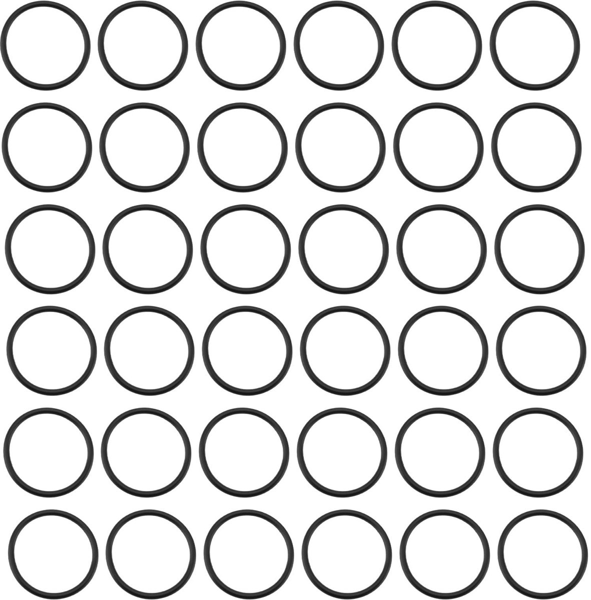 Dailygoods- O-ringen 100 stuks - Nitrilrubber - Afdichtring - 21 x 18 x 1,5 mm - Hitte- en oliebestendig - Geschikt voor filters en waterleidingen - Afdichtringen