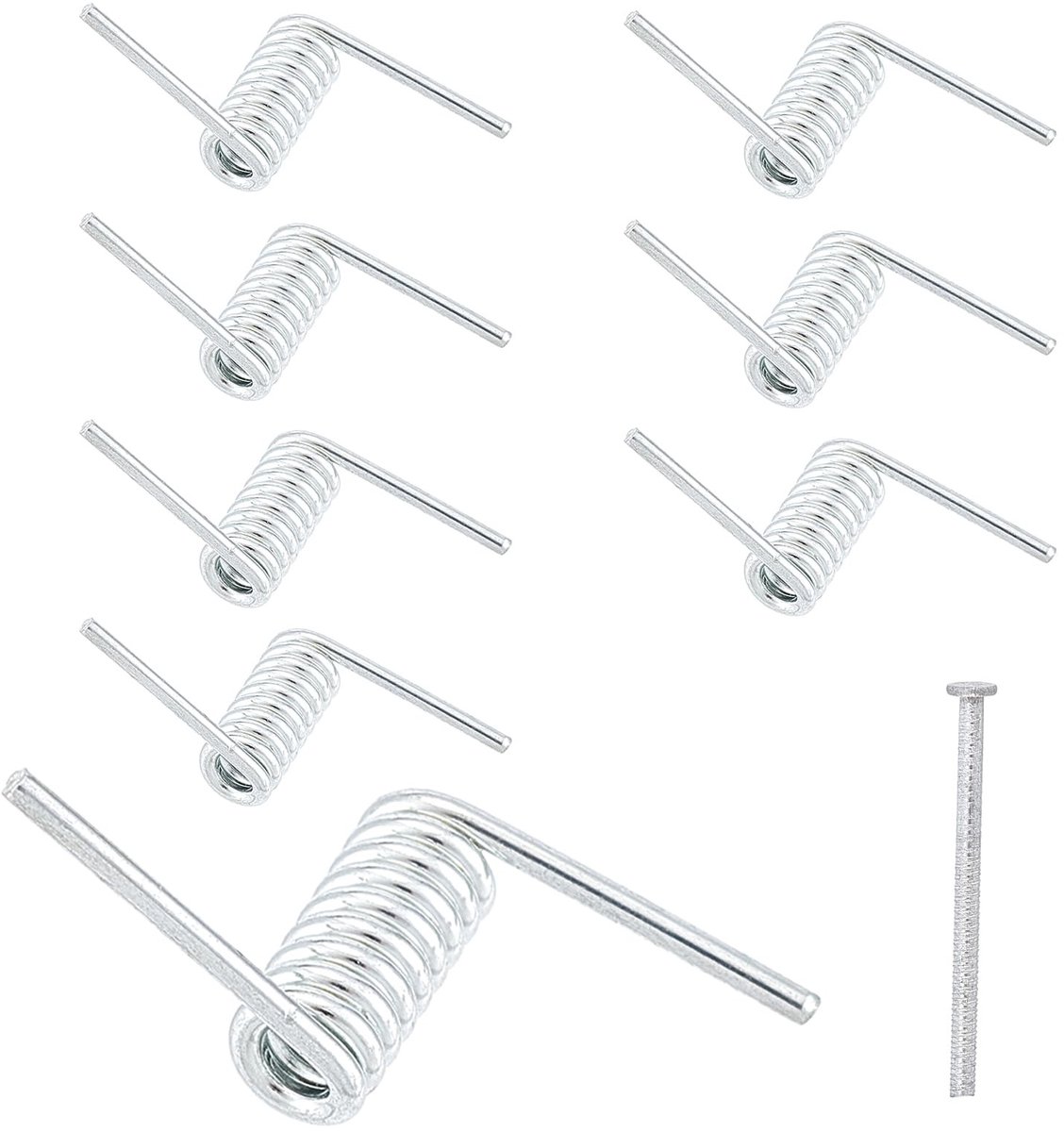 Dailygoods- Haarklauw Clip - 8 Stuks - Vervangingsveren - Metaal - Zilverkleur - Geschikt voor Grote/Middelgrote Clips - Haarclip
