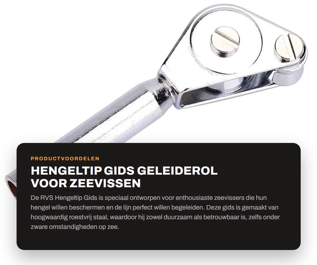 Dailygoods- Hengelring Roestvrij Staal - Geleiderol - Hengeltip Gids - Duurzaam - Eenvoudig te Installeren - Geschikt voor Diverse Hengels - Hengelgeleider