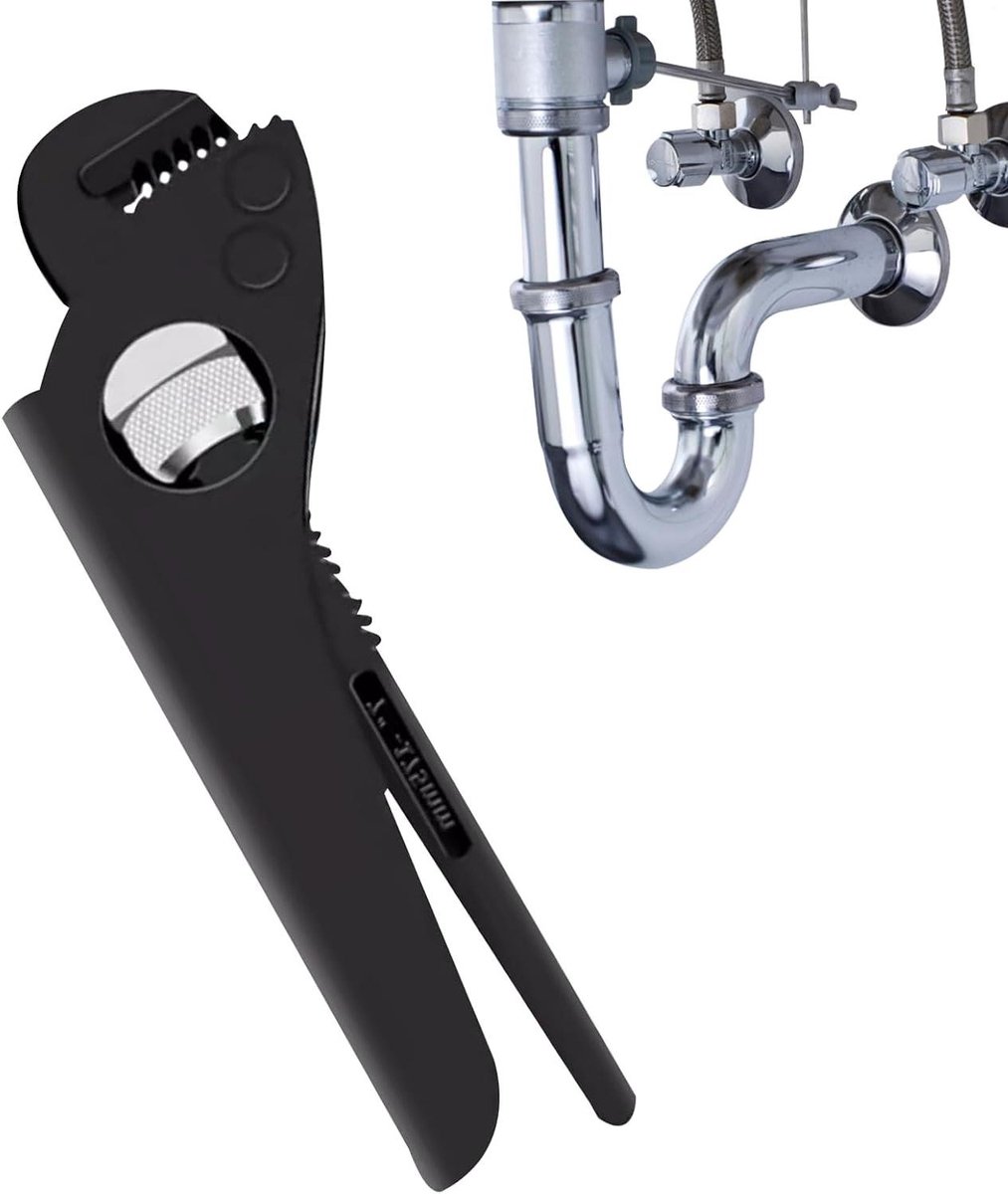 Pijptang - Leidingtang Monteursgereedschap - Lekkages Repareren - Dubbellaags Antislip Handvat - 7 inch - Geel