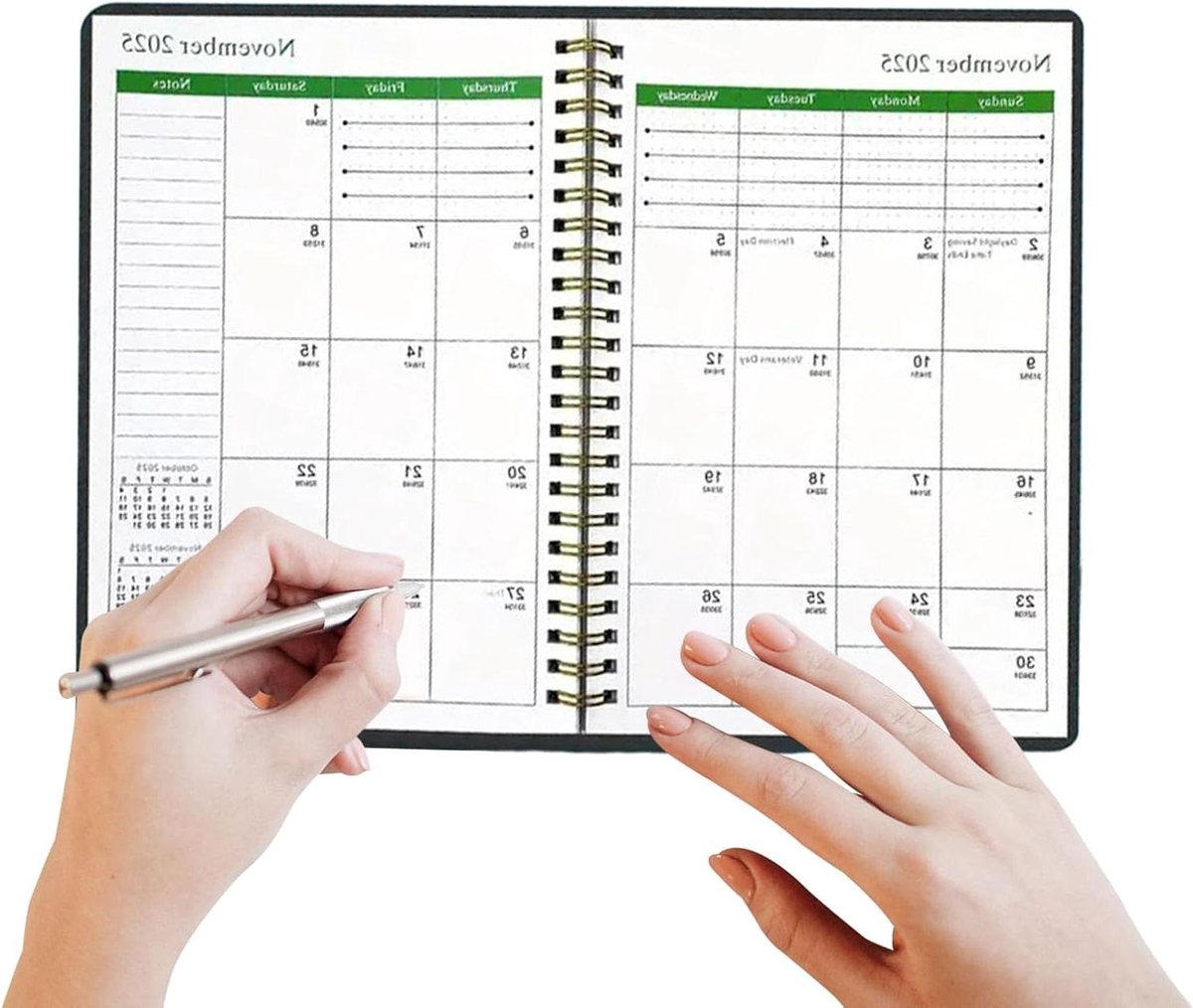 Jaarplanner 2026-2028 - Meerjarenplanner Agenda - Planning Maken - Slank Minimalistisch Ontwerp - 22 x 15 cm - Zwart