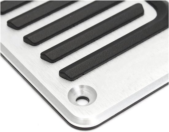 Auto Pedaal Set - Voetsteun Gasmat - Verbeterde Grip - Zonder Boren - 1 Set - Zilver — afbeelding 2