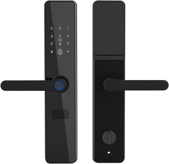 Digitaal Deurslot - Slim Deurslot - Toegangscontrole - Vingerafdruk & Code - 300 Gram - Zwart