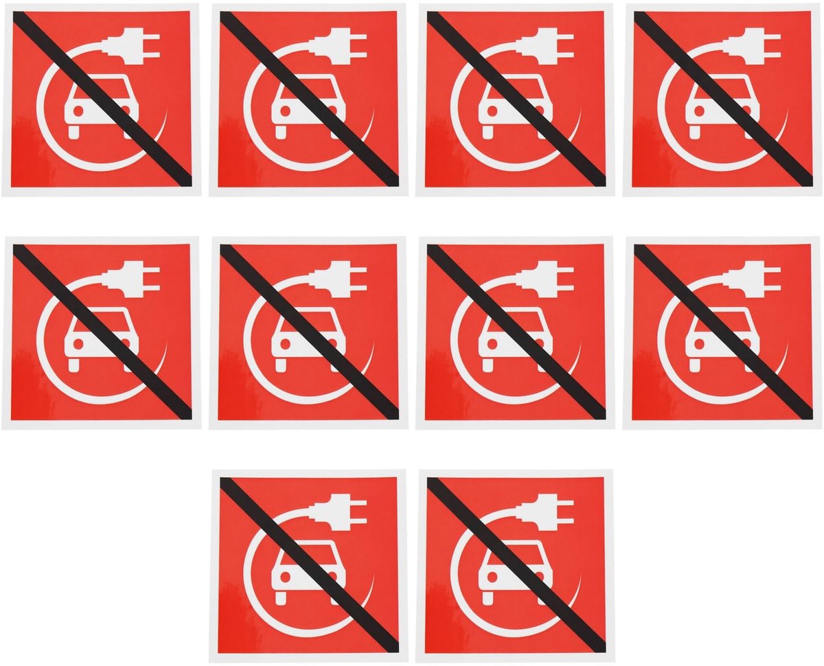Dailygoods - Zelfklevende Waarschuwingsstickers voor Laadpalen