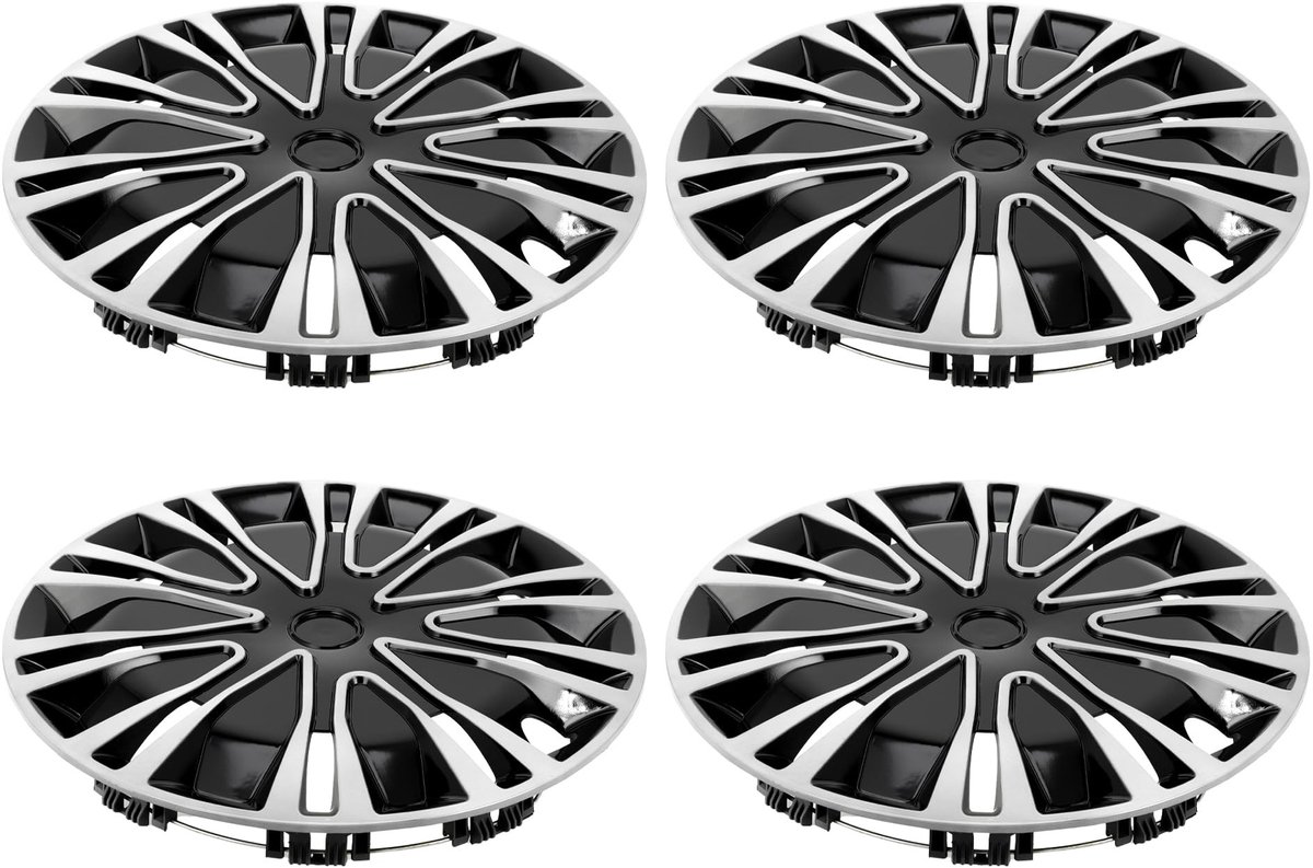 Dailygoods- Wieldeksel Universele Pasvorm - 15 Inch - Beschermt Wielen - Stijlvolle Hubcaps - Duurzaam Plastic - Set van 4 - Wielhubcap