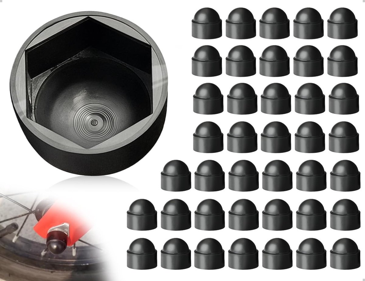 Dailygoods- Schroefafdekkingen 40 stuks - Robuust/Duurzaam - Kunststof - Voor M8 Schroeven/Moeren - Zeskantschroeven - Eenvoudig Ontwerp - Schroefdoppen