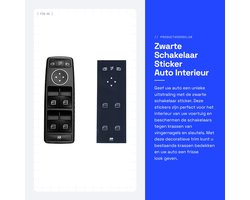 Dailygoods - Zwarte Schakelaar Sticker - Auto Interieur Decoratie - Duurzaam - Krassen Bescherming - Uniek Design - Geschikt voor Bzen - Kleur Zwart