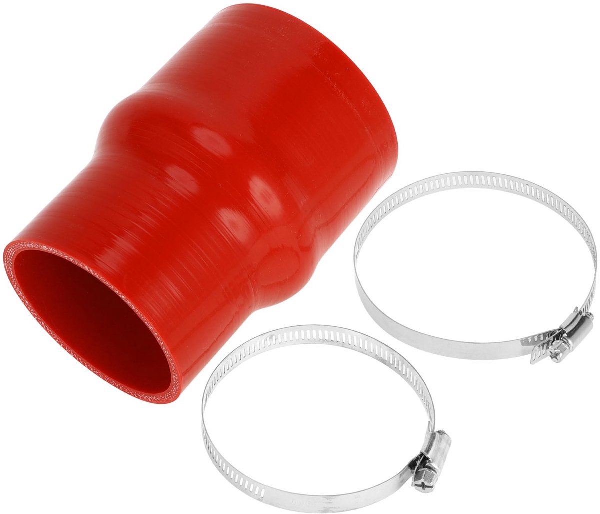 Dailygoods- Siliconen Slang Rood - Binnendiameter 76/89 mm - Lengte 127 mm - Dikte 5 mm - Meerlaags Weefsel - Bestand tegen Hoge Temperatuur - Rubberen Slang