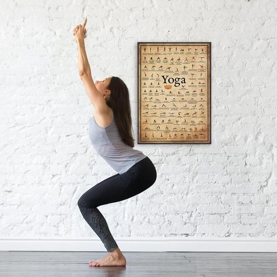 Yoga Oefenposter - Asanas Poster - Thuis Trainen - Visuele Gids - 30 x 40 cm - Meerdere Kleuren — afbeelding 4