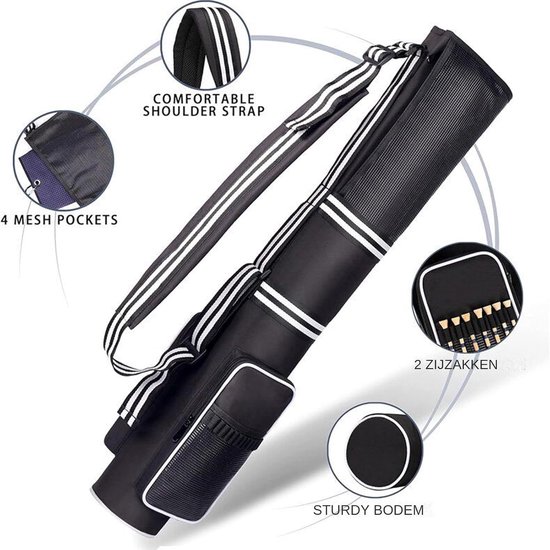 Draagbare Golfclubtas - Golftas Opvouwbaar - Golf Sporten - Waterdicht Lichtgewicht - Houdt 3-9 Clubs - Zwart — afbeelding 5