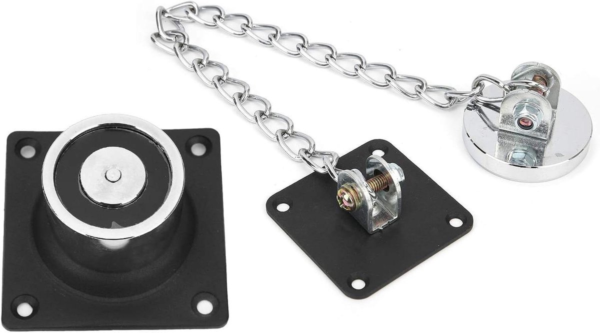 Elektromagnetische Deurstopper - Deurhouder - Deuren Open Houden - Sterke Zuigkracht 60kg - 18x9x7 cm - Zilver