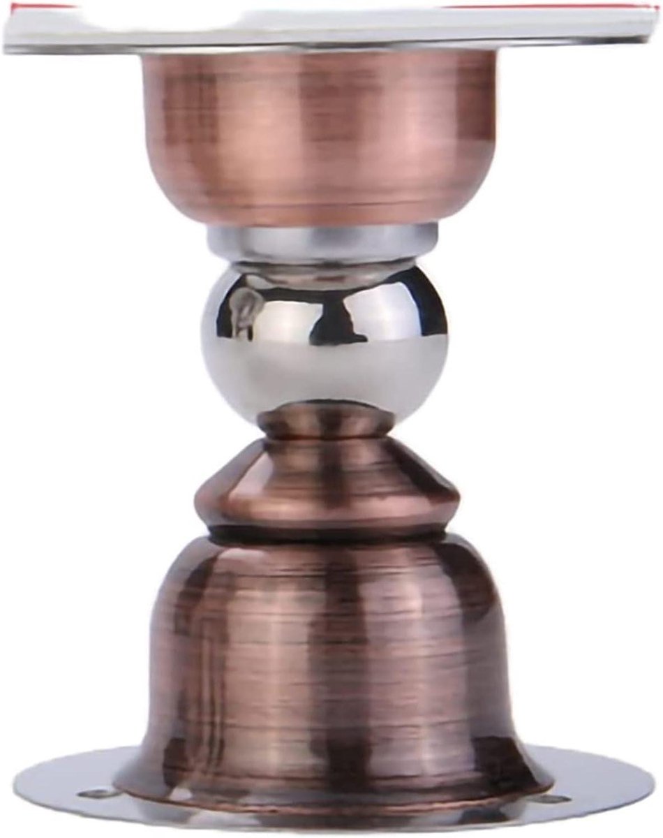 Magnetische deurstopper - Deurvanger RVS - Deur openhouden - Dubbele bevestiging - 10mm dikte - Roodbrons