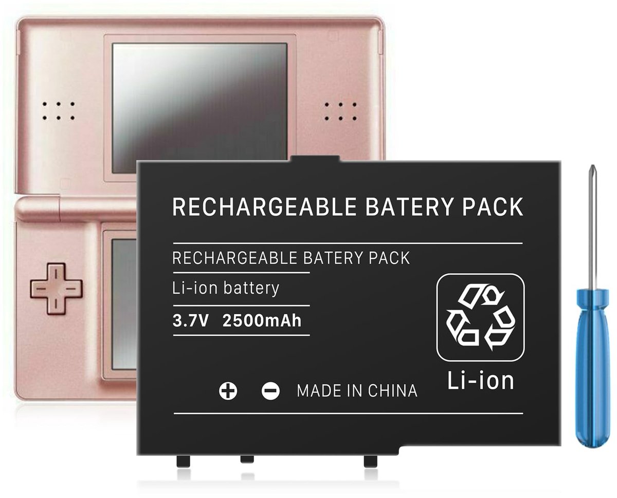 Dailygoods - Li-ion reserveaccu - Nintendo DS Lite - 2500 mAh - Game Player - Accu vervanging - Hoogwaardige batterij - Geschikt voor Nintendo DS Lite