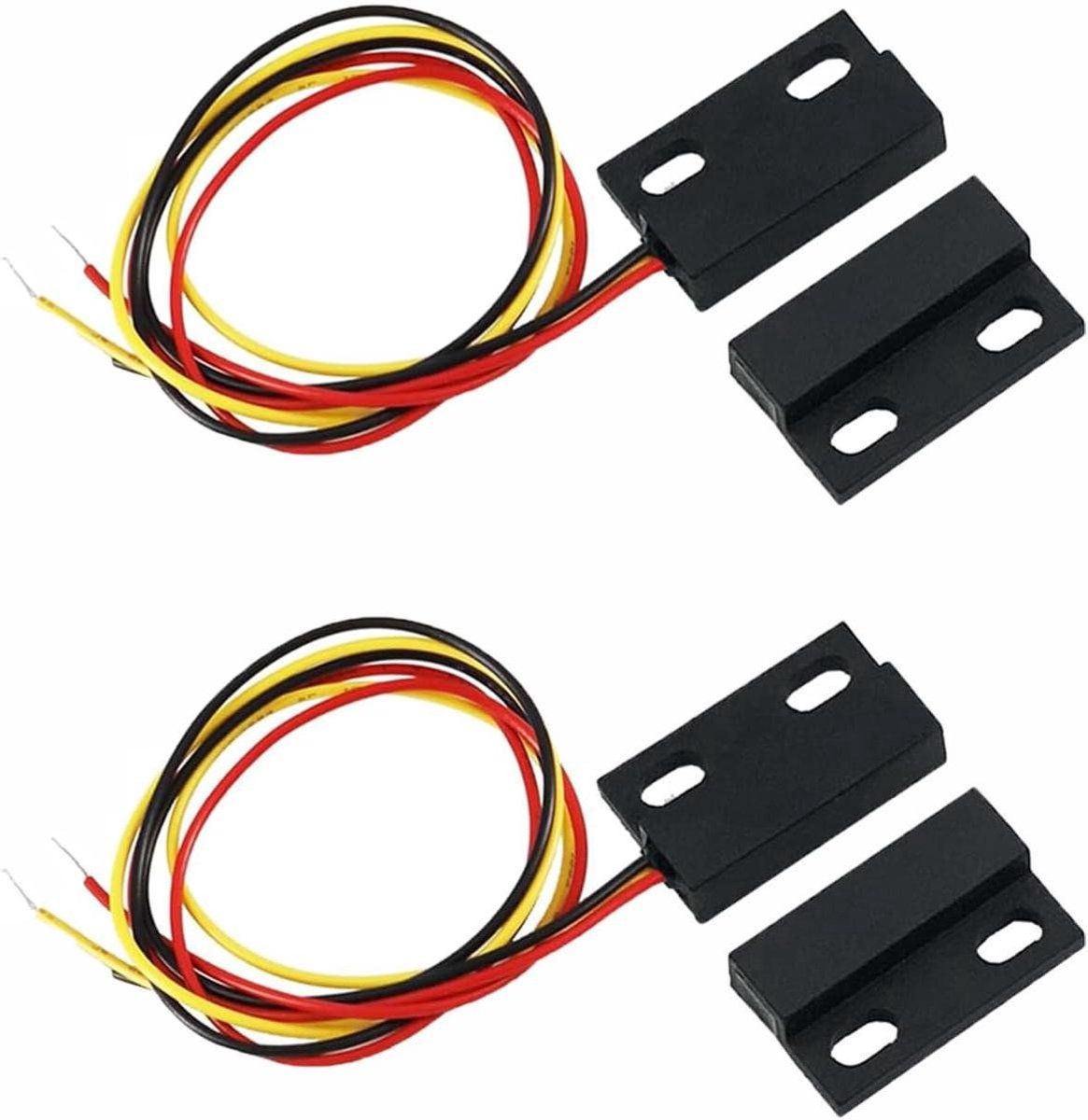 Magnetische Reed Schakelaars - Deur Contact Sensor - Beveiliging Monteren - Robuuste ABS Behuizing - 2 Stuks - Zwart