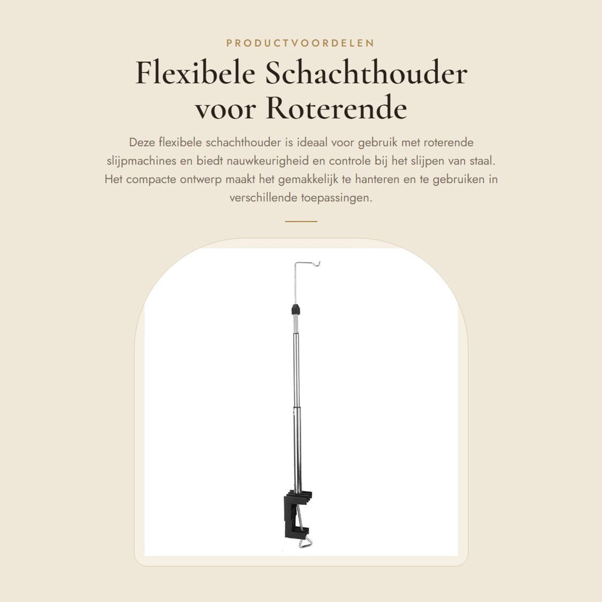 Dailygoods- Slijpmachine Roterend - Flexibele Schachthouder - Miniboorhouder - Chromeplate - Schachthanger - Voor Stalen Staaf - Boormachine
