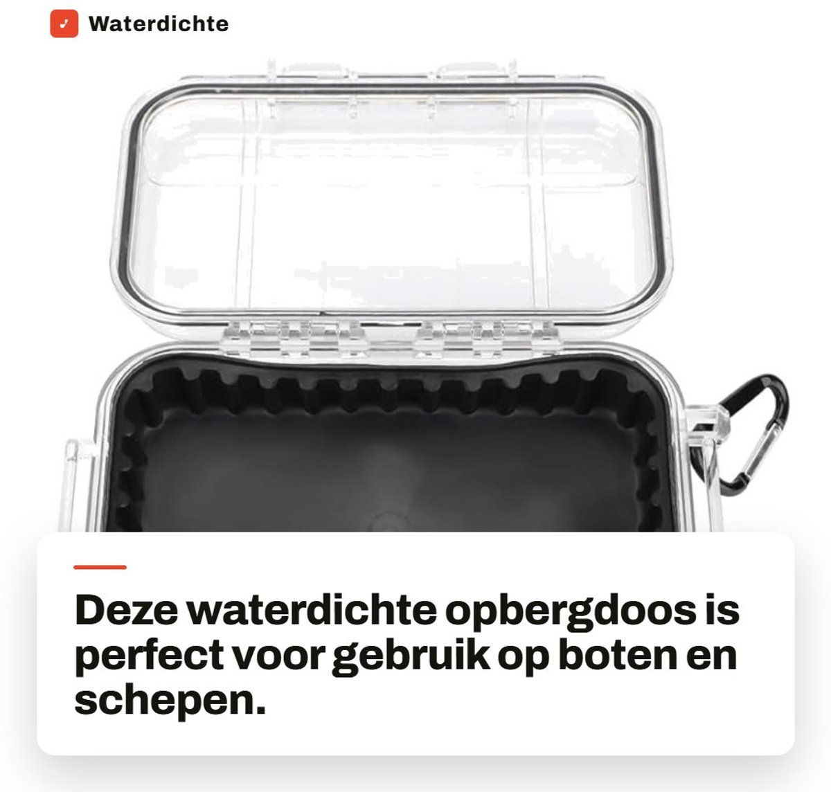 Dailygoods- Opbergdoos Waterdicht - Opbergtas - Voor Boten/Schepen - Transparant - Duurzaam - Lichtgewicht