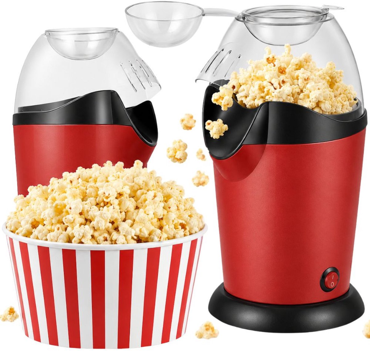 Popcornmachine - Popcorn Maker Zonder Olie - Hetelucht Popcornmachine - Gezonde Snackmaker - 1200W