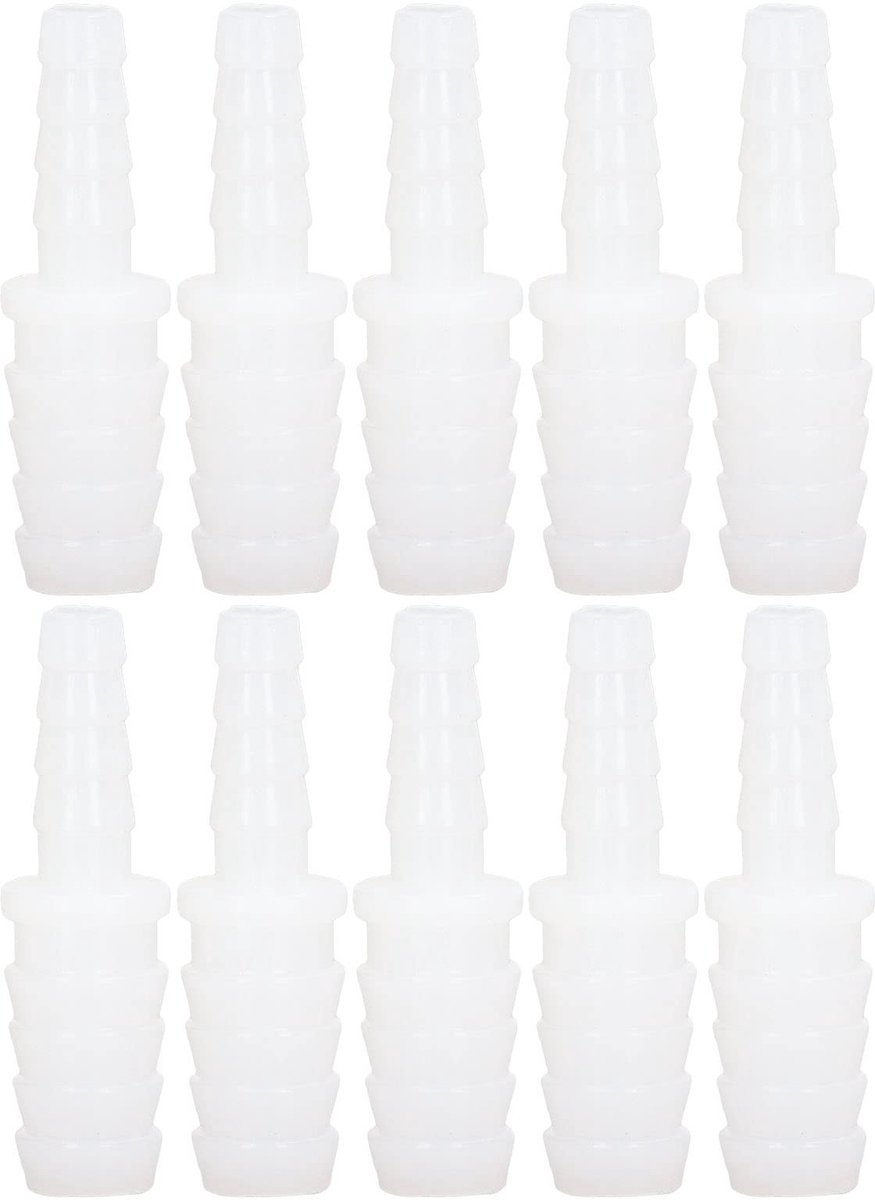 Dailygoods- Slangfitting Set 10 Stuks - PE Buisconnector - Slangaansluiting - Pompslang/Siliconenslang - Waterkoeling/Irrigatie - Hoogwaardig Materiaal