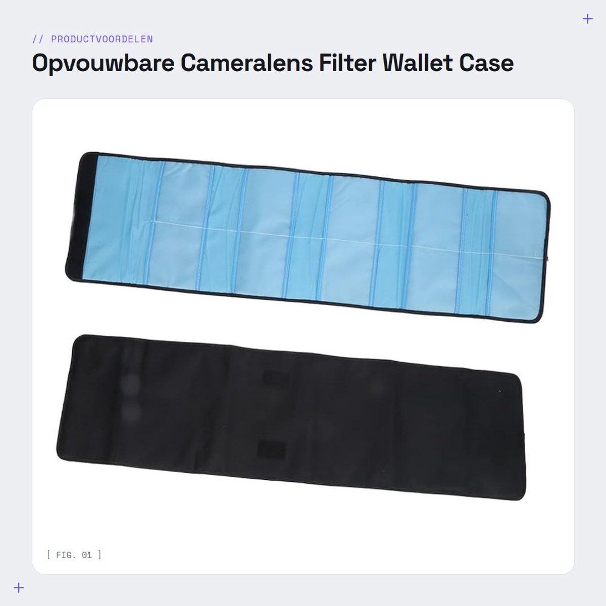 Dailygoods- Cameralens Filter Zak - Opvouwbaar - Nylon - Voor 10 Filters - Lichtgewicht - Zwart - Bescherming en Eenvoudig Gebruik - Filtertas