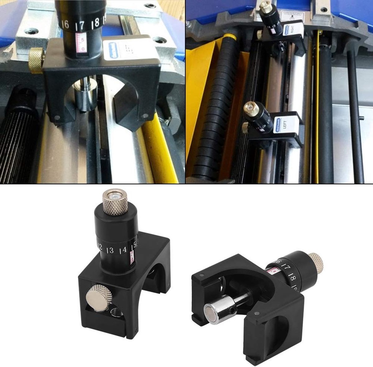 Dailygoods- Schaafmesinsteller Magnetisch - Verstelbare Schaafmesinstelling - Gereedschap voor Houtbewerking - Stalen Instelhulp - Inclusief Gereedschapskist - Eenvoudig te Bedienen - Houtbewerkingsgereedschap