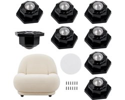 Zware 360° draaibare meubelwielen voor meubels, keukenaccessoires en opslagboxen - zelfklevend en compact