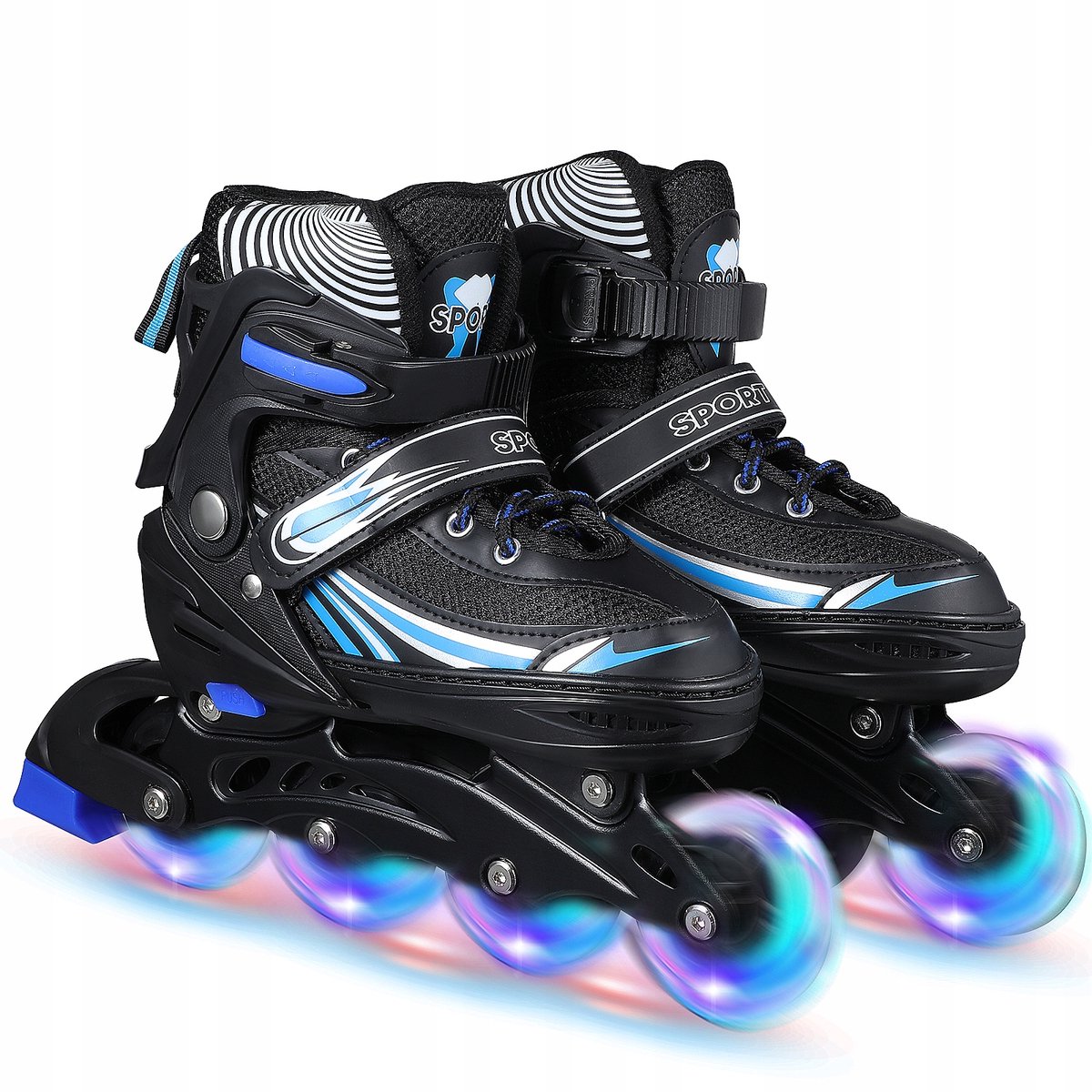 Verstelbare Inline Skates – 19-21 cm Unisex – Comfortabele- Verstelbare Rolschaatsen voor Volwassenen & Tieners Blauw