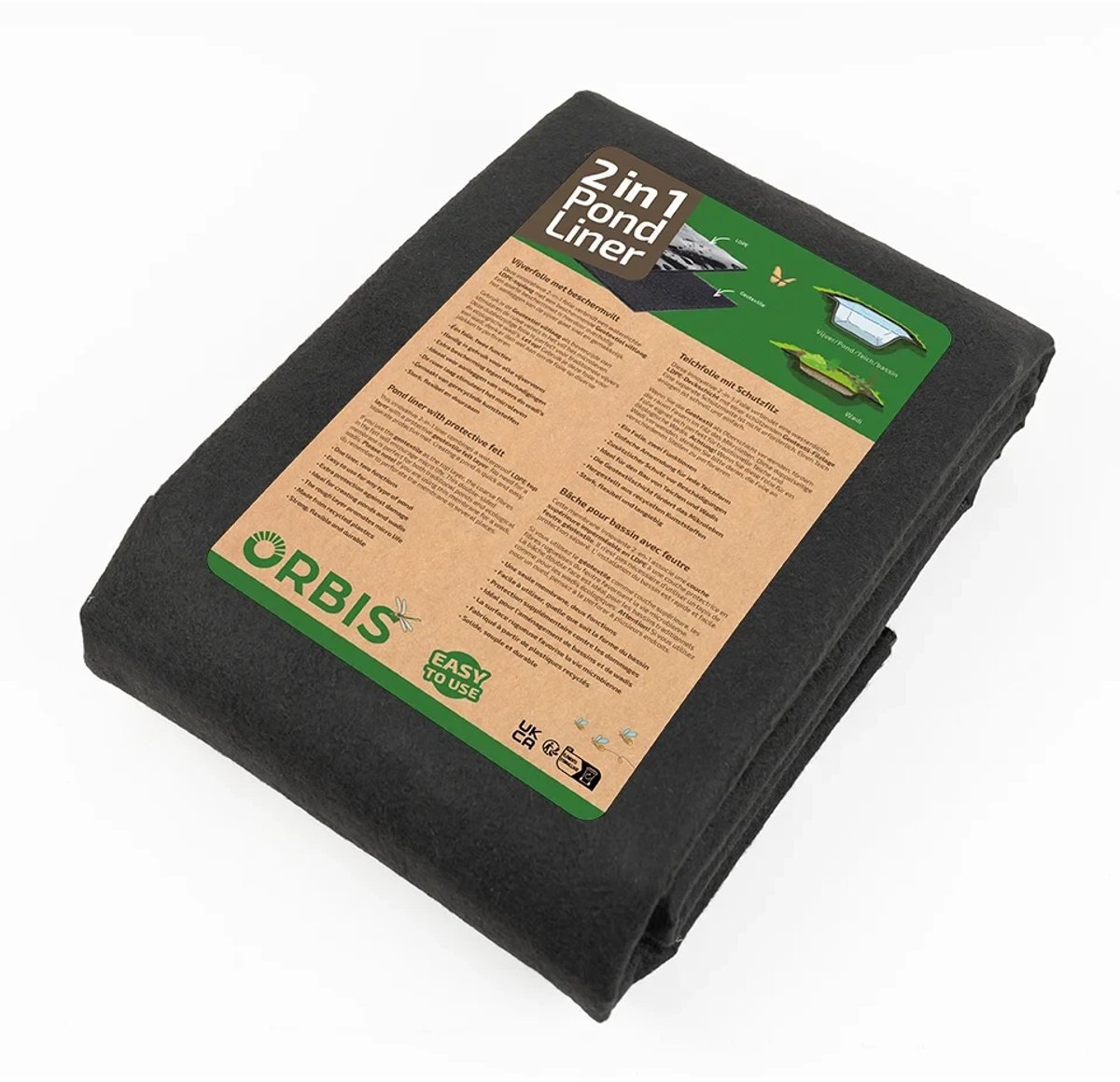 Orbis Vijverfolie 2-in-1 met Onderdoek
