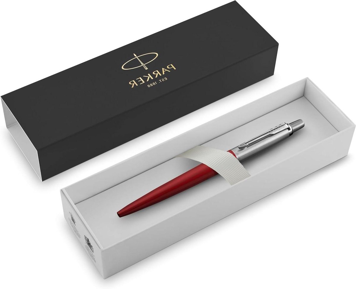 Schrijver Pen - Balpen Pen - Dagelijks Schrijven - Roestvrij Staal - 13cm - Rood