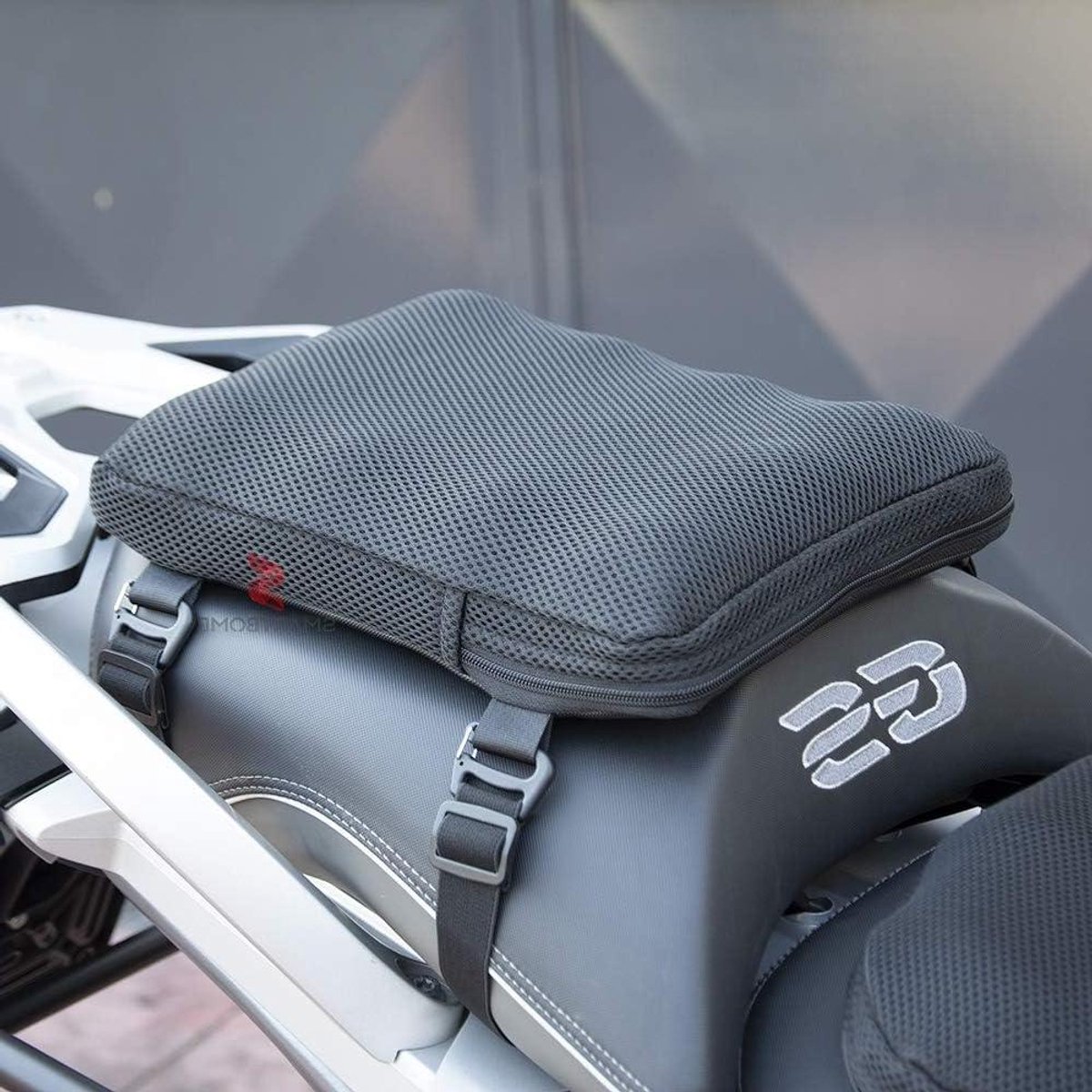 Motor Luchtkussen - Zadelkussen Motor - Comfortabel Rijden - Variabele Luchtvulling - 39x36cm - Zwart