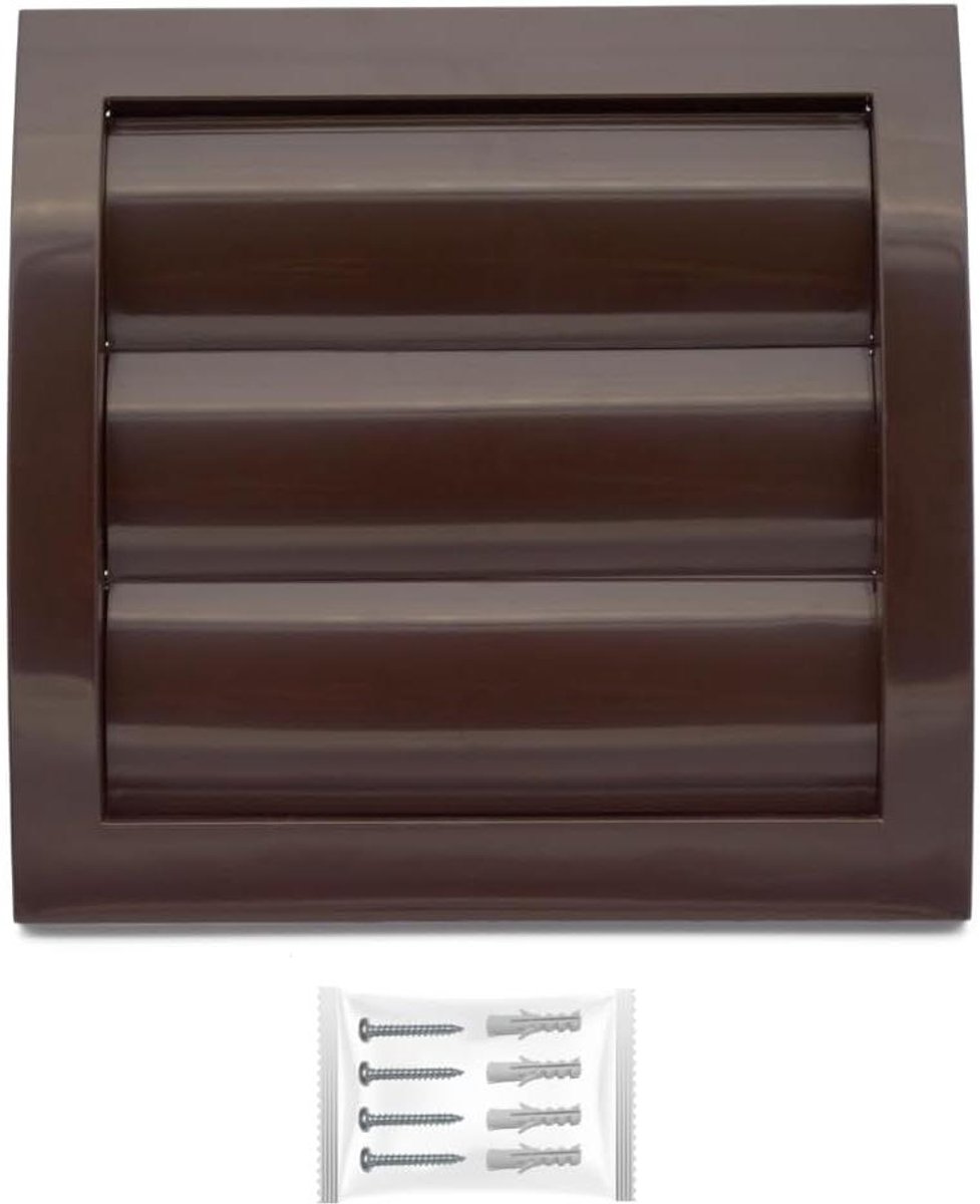 Ventilatierooster - Uitlaatafdekking - Luchtstroom Beheren - Insectenbescherming - Ø 100 mm - Bruin