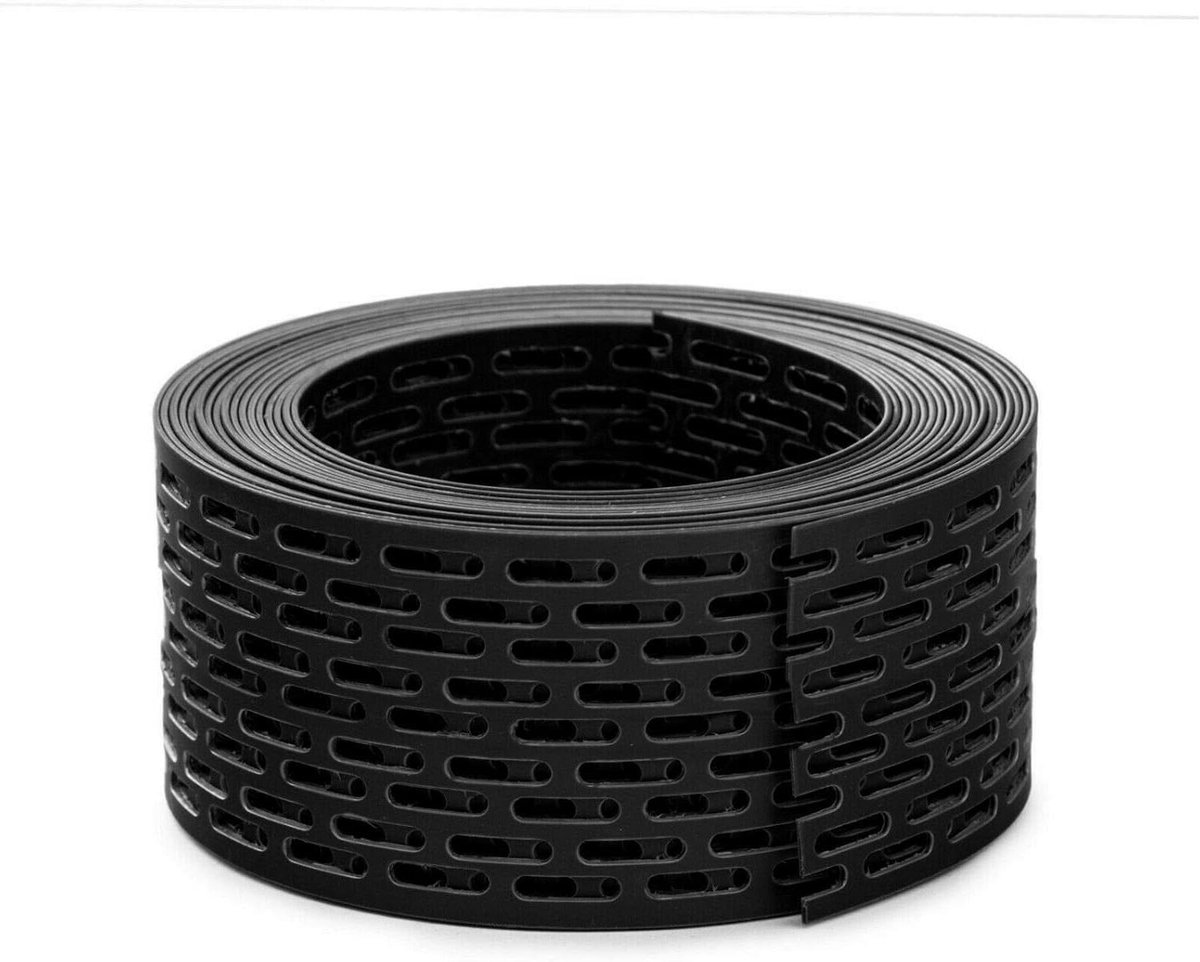 Ventilatieband Dak - Dakrand Rooster - Vogelbescherming - Slagvast Polypropyleen - 50mm Rol 2x5m - Zwart