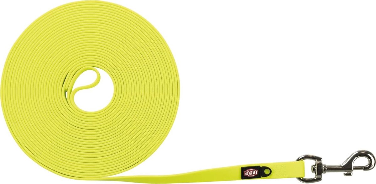 Hondenriem - Trainingslijn Sleeplijn - Hondentraining - Veerkrachtig en duurzaam - 10 m x 17 mm - Neon Geel