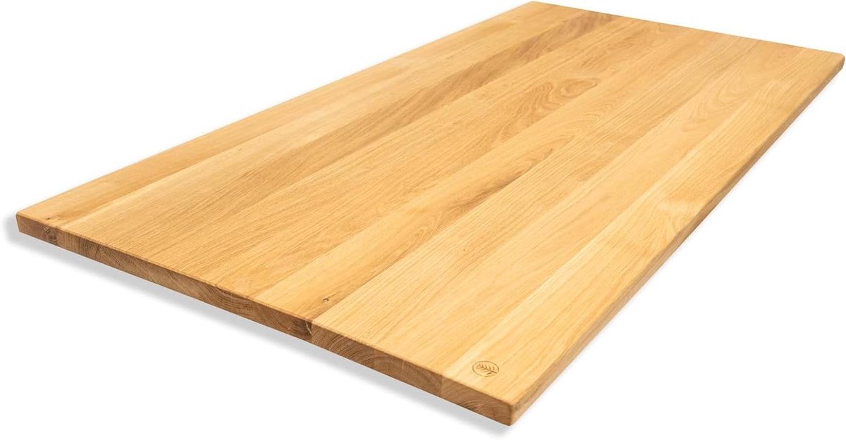 Bureaublad Massief Hout - Tafelblad Werkblad - Thuiswerken Kantoor - Afgeschuinde Randen - 60 x 140 cm - Eiken