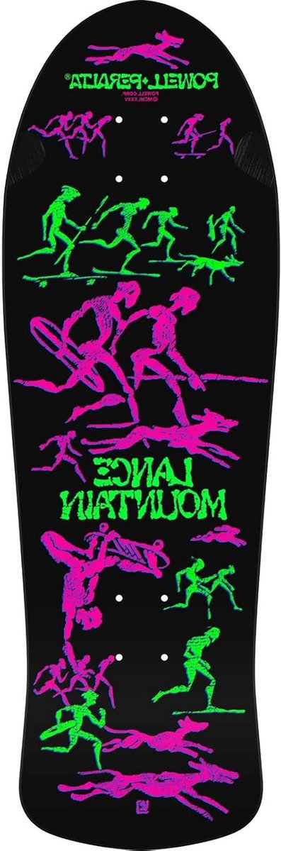 Skateboard Deck Old School Board Cruisen en Skaten Heruitgave Constructie 9.9 inch Breed Blacklight Editie