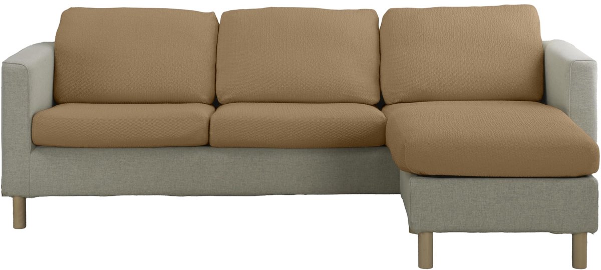 Java | Stoelhoes en rugleuning voor bank en fauteuil, bi-elastisch, zeer elastische stof C/06, beige, maat S (tussen 50-85 cm x 45-65 cm en 10-20 cm hoog