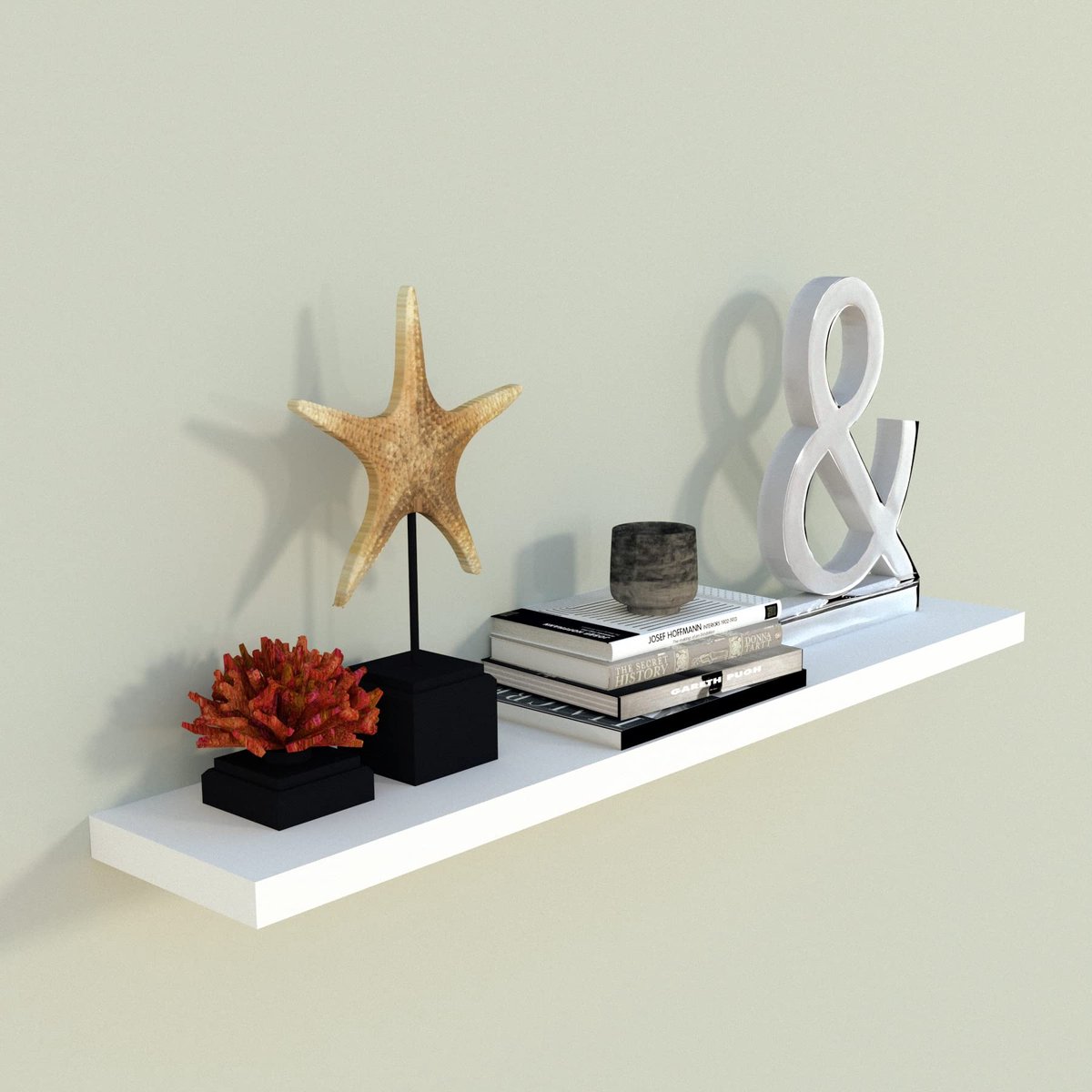 Wandplank80 x 15 x 2,5 Cm. Tot 30 kg. Wit