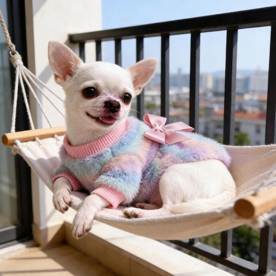 Truien voor kleine honden meisje hondenkleding fleece kleine hond pyjama vrouwelijke warme hond pyjama zachte hond onesie hart chihuahua kleding roze huisdier puppy pyjama, XXS — afbeelding 2