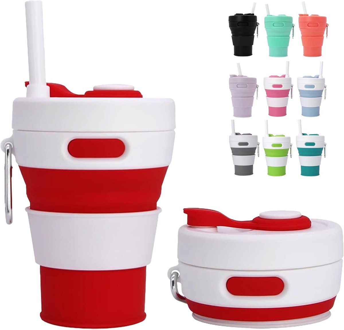siliconen beker (rood)